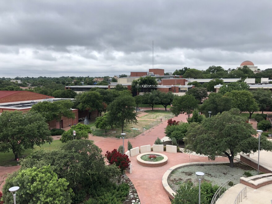 The view of San Antonio College from the roof of a building in 2018.