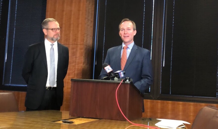 Photo of Congressman Ben McAdams and Utah-based lawyer Mark Pugsley