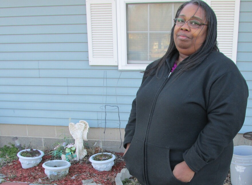 Debra Tarver, village chairwoman of Pinhook, Mo., has been helping to lead the relocation efforts. The statue of the angel was found in the ruined village and brought to her mother's temporary home in Sikeston. Tarver believes it is a symbol of hope.