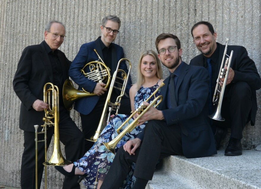 The American Brass Quintet. Brandon Ridenour is 4th from the left