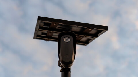FILE - A Flock Safety license plate reader is seen along a public road, Thursday, Oct. 16, 2025, in Houston. (AP Photo/David Goldman, File)