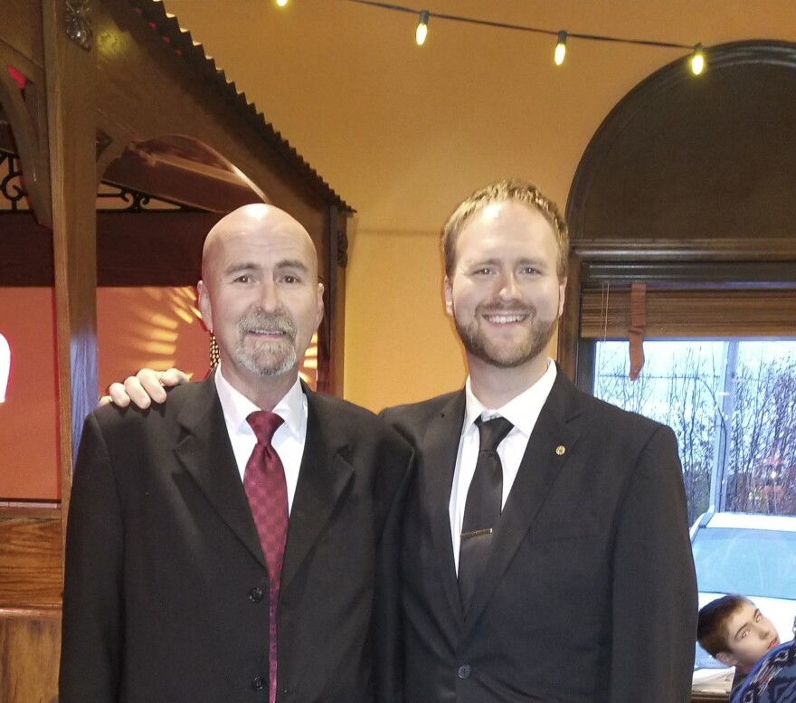 Josh Hollifield with his father Alan Hollifield of Ellenboro, N.C., who died on Nov. 28, 2020. "If there are 500,000 deaths, that's probably 3 million people who've experienced an incalculable tragedy," Josh says.