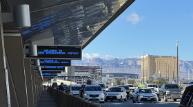 Outside a terminal at Harry Reid International Airport