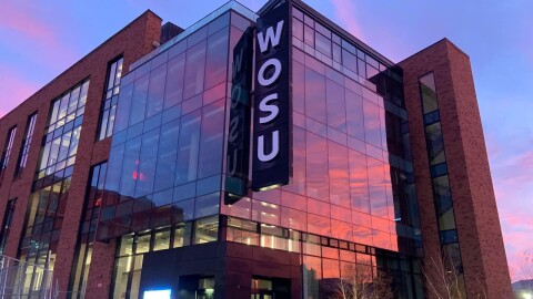 The WOSU headquarters at sunrise.