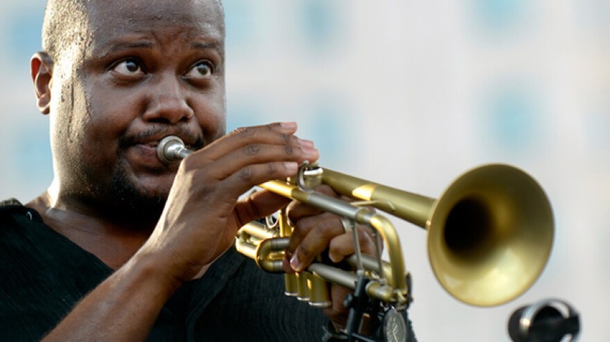 Sean Jones performs at the Detroit Jazz Festival.