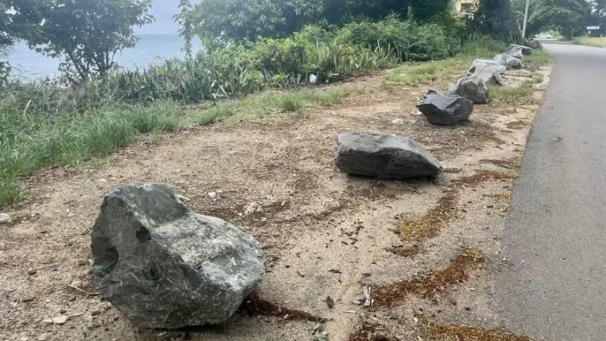 Pictured: Boulders near the Estate Prosperity beach
