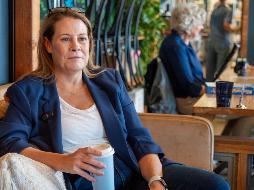 Jennifer Day, the Democratic nominee for Secretary of States, answers questions during an Oct. 22, 2026, interview.