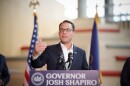 Governor Josh Shapiro speaking at a September 2023 event in Pittsburgh.