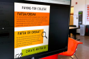 A flyer informing Benson Polytechnic High School seniors about the Free Application for Federal Student Aid and the Oregon Student Aid Application on April 17, 2024.
