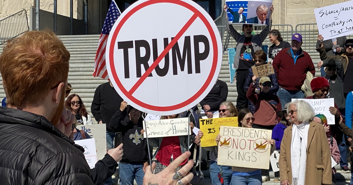 Presidents Day protest: Rally at Louisiana State Capitol targets Trump ...