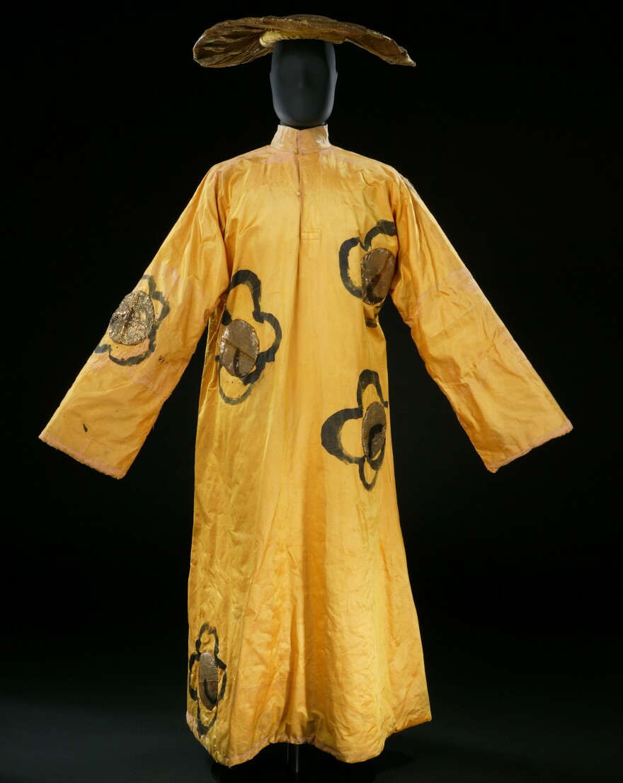 Henri Matisse's satin costume for a dancer in <em>The Song of the Nightingale</em> (1920).