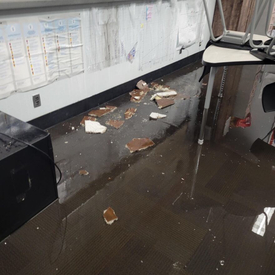 On Monday morning, a heating coil broke inside one of the Newport High School's classroom walls, flooding the room with an inch of water. Through a proposed $46.3 million bond, the district hopes to upgrade the HVAC system.