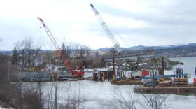 Crown Point Temporary Ferry Construction 1-27-10