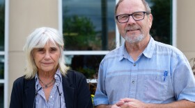 Shelley Gingerich, left, and Mike Dart were arrested on the Quicksburg overpass, where there are no signs prohibiting non-travel uses of the bridge, as there are now in Woodstock.