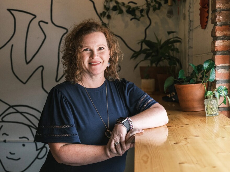 Christy Sykora Jaynes, volunteer with the Waco Youth Pride Alliance, at Cha Community where meetings are occasionally held on Tuesday.
