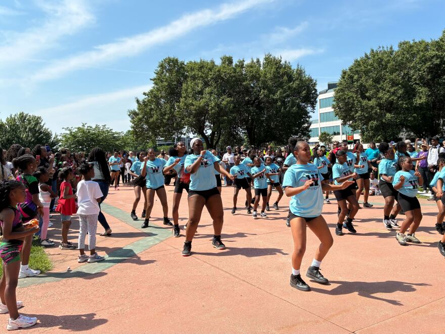 Winston-Salem High Steppers performed for the crowd at Corpening Plaza on April 25, 2026.