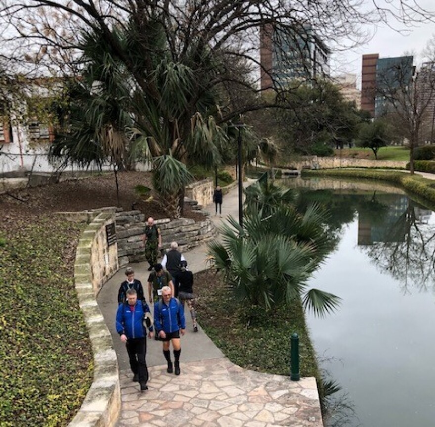 Walkers on the River Walk