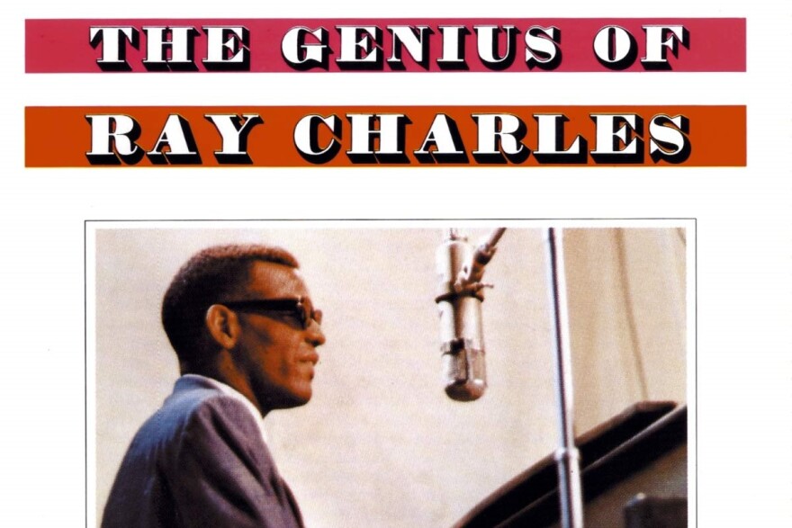Ray Charles on the cover of his 1959 Atlantic album "The Genius Of Ray Charles," an album featuring all jazz standards.