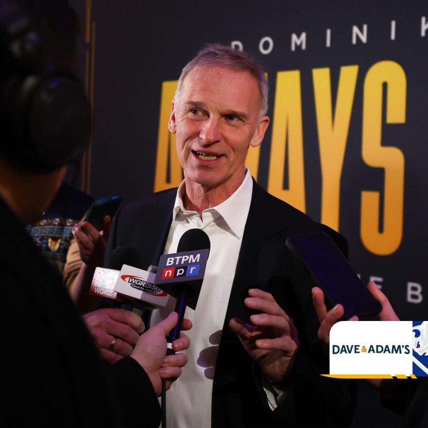 Domnik Hasek on the red carpet at his movie premiere.