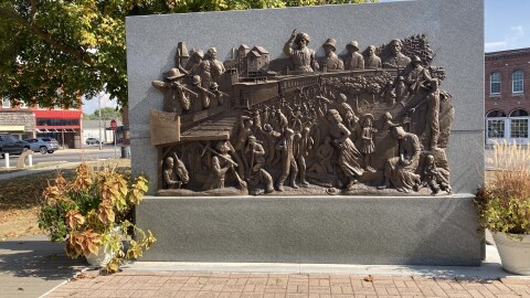 The Battle of Virden memorial