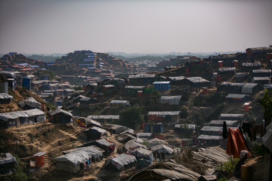 The camps for Rohingya in Bangladesh, including the Hakimpara camp (above), are now home to more than 650,000 refugees. This week the government is launching a plan to repatriate the Rohingya – if they are willing to go back to Myanmar.