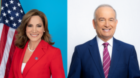 Republican Rep. Maria Elvira Salazar (left) and Democrat Eliott Rodriguez (right), are competing for Florida's 27th congressional district.