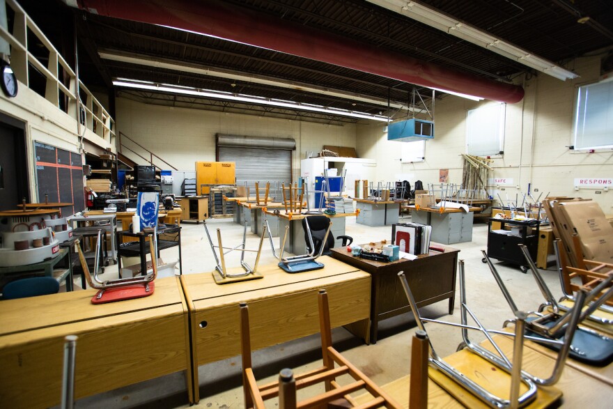 Classroom at Trask Middle School in Wilmington, N.C.,