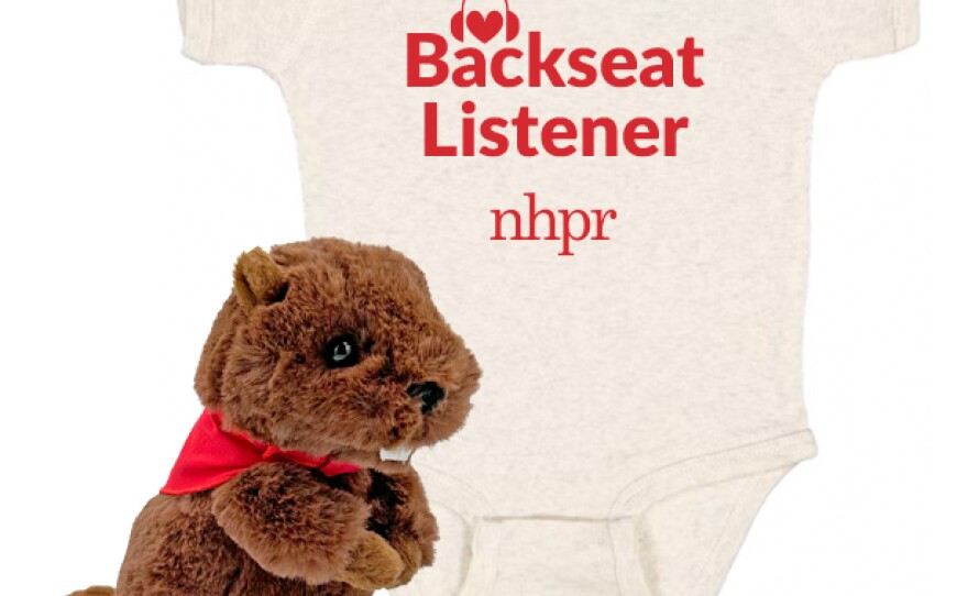 Baby onesie and Bertha the Beaver stuffy