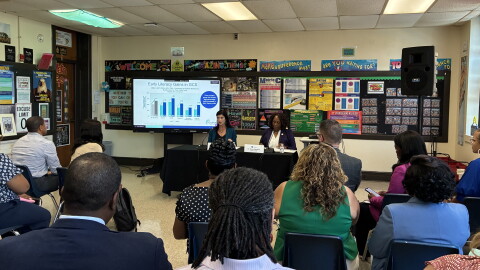 Guilford County Schools Superintendent Whitney Oakley and Chief of Staff Sonya Stephens held a press conference on the latest statewide data release on Sept. 2, 2026.