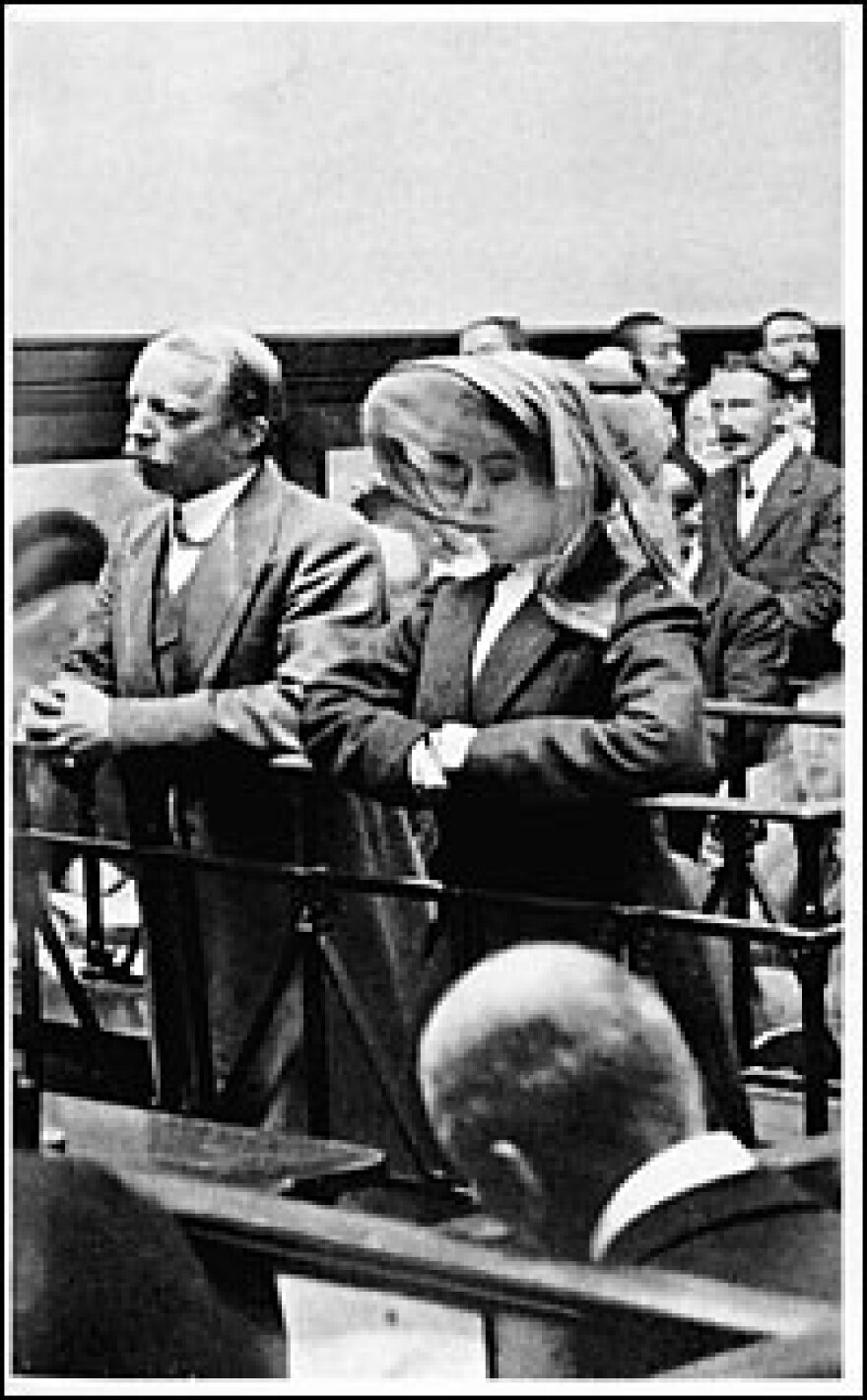 Harvey Hawley Crippen and Ethel Le Neve, his mistress, stand trial for the murder of Crippen's wife.