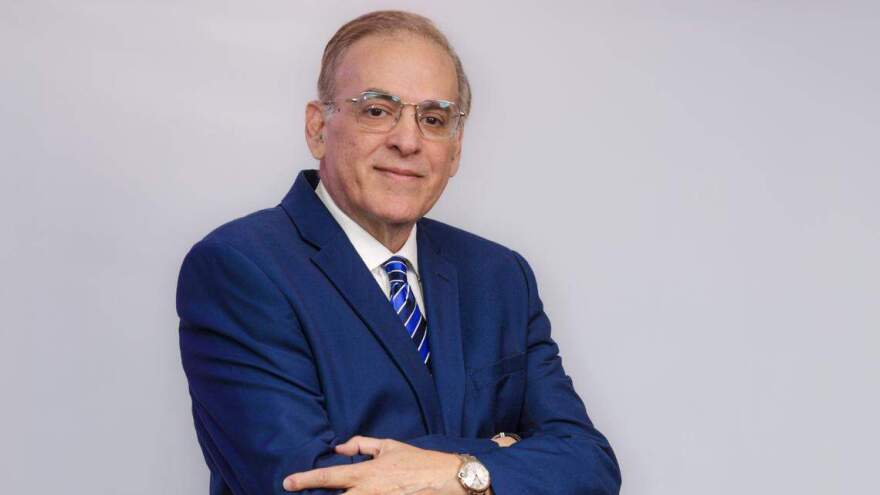 Popular Latino radio broadcasting personality Oscar Haza earlier this year, before he was let go by Miami Spanish-language radio station WQBA.