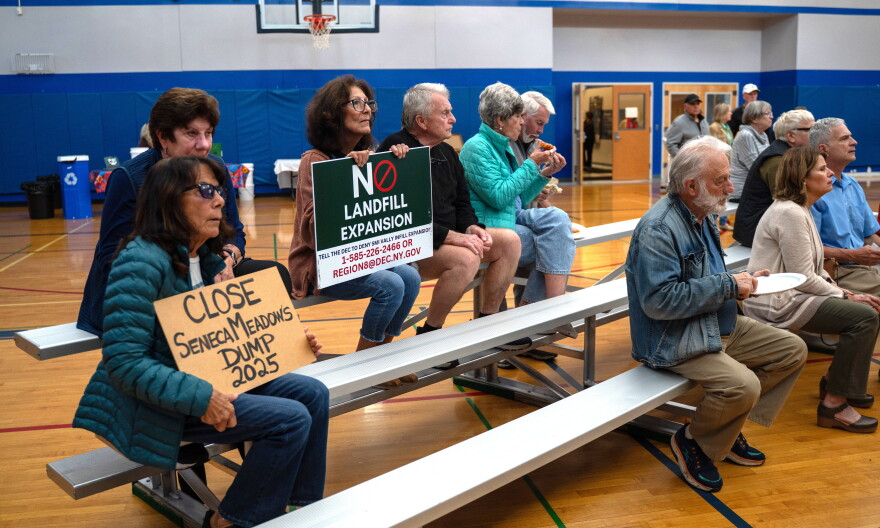 Some residents express their displeasure over the landfill.