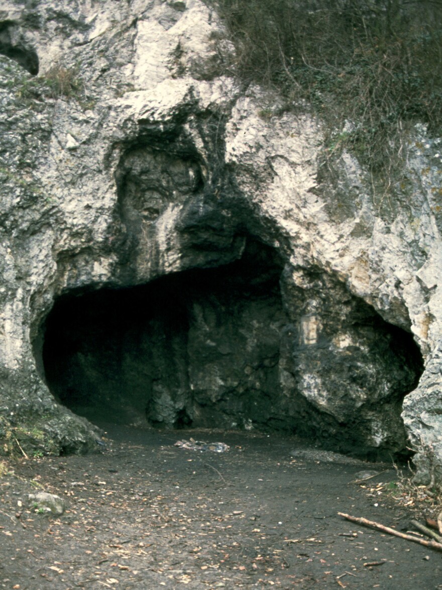 The Spy Cave site in Belgium from which several Neanderthal skeletons were excavated in 1886. Only one skeleton was used in this study.