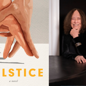 The cover of "Solstice" beside author Carol Gilligan. (Courtesy of Jenna Montgomery)