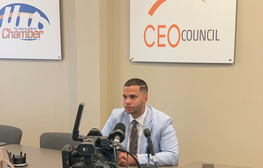 Joshua Gunn, president and CEO of the Peoria Area Chamber of Commerce and CEO Council, started in his new role on July 1.