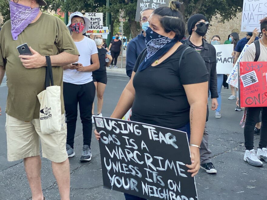 15-year-old protestor at George Floyd demonstration