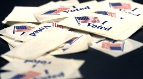 A pile of "I Voted" stickers