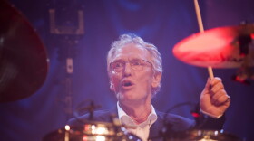 FILE - In this Sunday, Dec. 7, 2008 file photo, British musician Ginger Baker performs at the 'Zildjian Drummers Achievement Awards' at the Shepherd's Bush Empire in London. The family of drummer Ginger Baker, the volatile and propulsive British musician who was best known for his time with the power trio Cream, says he died, Sunday Oct. 6, 2019. He was 80. (AP Photo/MJ Kim, File)