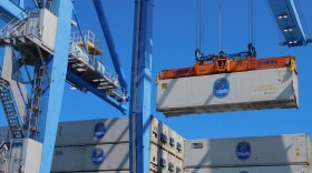 Chiquita containers being unloaded on the Port of Wilmington