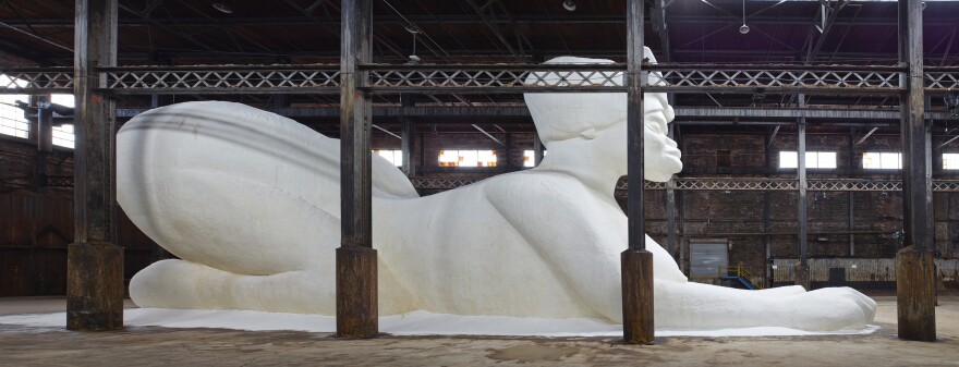 Kara Walker's <em>A Subtlety</em> stretches 75.5 feet long, 35.5 feet tall and 26 feet wide.