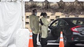 Missouri legislators plan to pass a supplemental budget next week, which will give the governor authority to use millions of dollars to help in the fight against the coronavirus, such as funding testing sites like this one in Chesterfield.