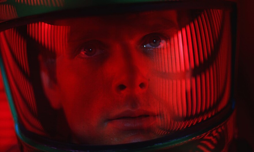 This image released by Warner Bros. Pictures shows Keir Dullea in a scene from the 1968 film, "2001: A Space Odyssey."  (Warner Bros. via AP)