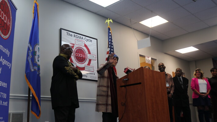U.S. Rep. Rosa DeLauro speaks at the Community Action Agency of New Haven on Tuesday, September 22.