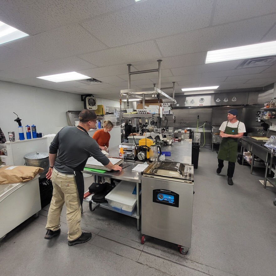 “The Commissary”, leased by the owners of Campione as the production kitchen for large batch cooking. The space, a block away from the restaurant, gives the team the refrigeration space and equipment to make sauces, bake bread, and create house-made ricotta.