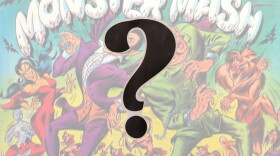 Album cover for "Monster Mash"; a question mark in the foreground