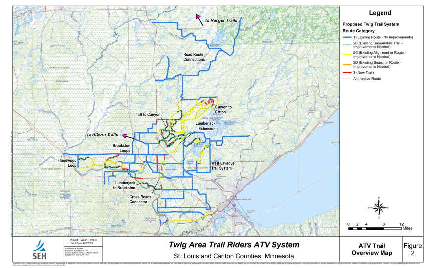 Map of the proposed Twig Trail System.