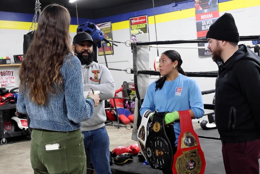 Jaden Jimenez and her coaches talk about which competitions Jaden won her championship belts at.
