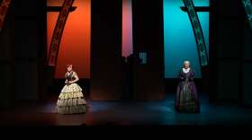 Madi Funderburk and Gracie Gilbert in “Frozen:  The Broadway Musical” at Chattanooga Theatre Centre.