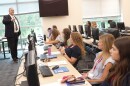 A group of students at a FAFSA seminar.