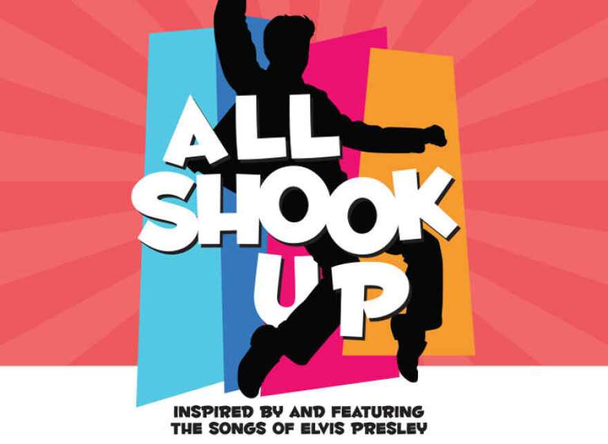 Broadway Palm Dinner Theatre Graphic for 'All Shook Up'